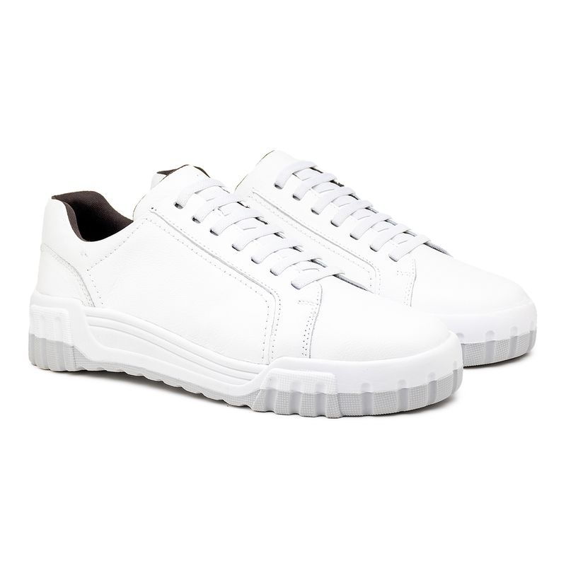 Sapatenis Casual Laroche Daytona em Couro - Branco