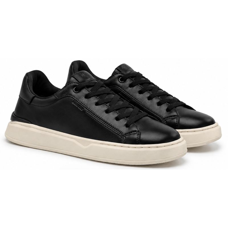 Sapatenis Casual Masculino Dublin em Couro - Preto E L