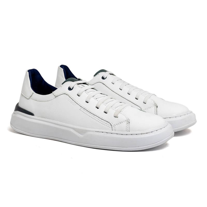 Sapatenis Casual Laroche Masculino Dublin em Couro - Branco