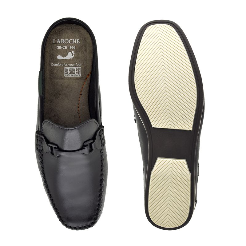 Mule Masculino Laroche Dumont em Couro - Preto | Calçados Laroche