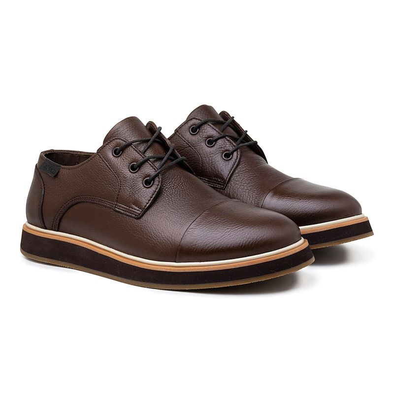 Sapato Casual Everest EVA Em Couro - Café E L