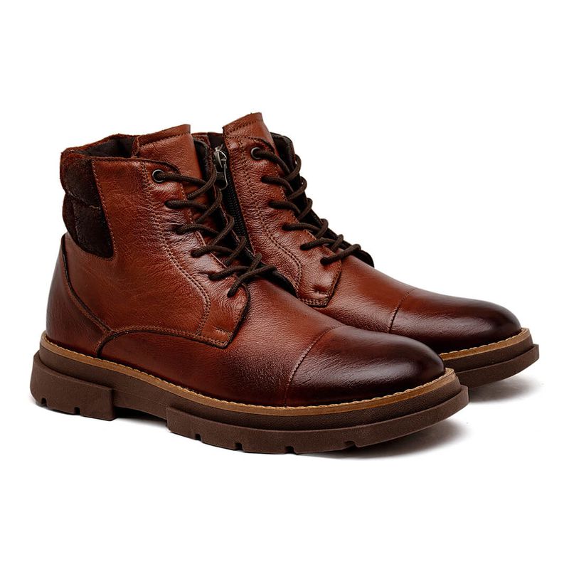 Bota Masculina Coturno Laroche Everest em Couro - Brown