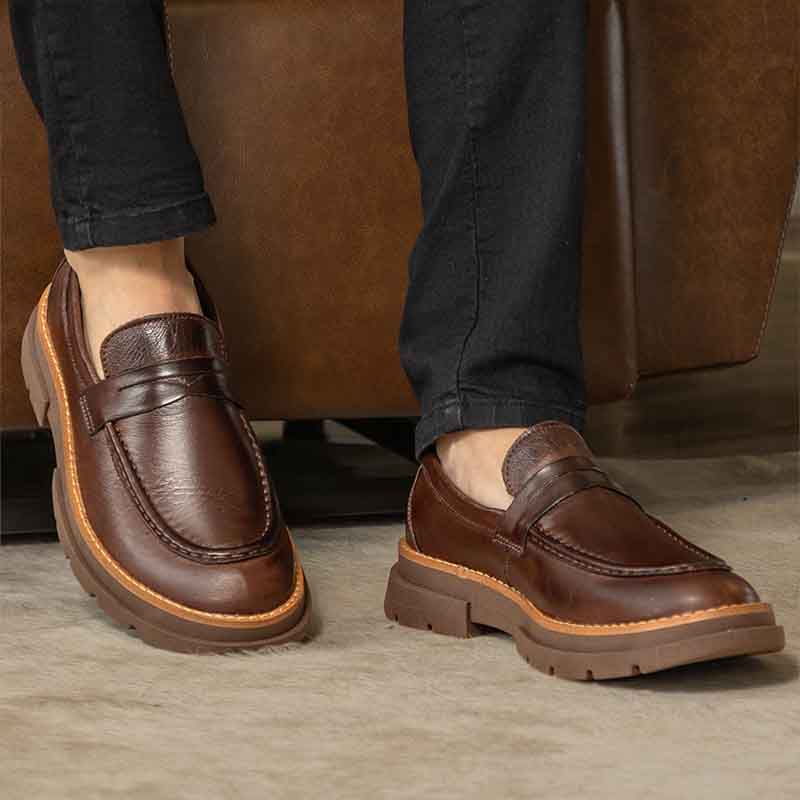 Sapato Loafer Laroche Everest em Couro - Café | Calçados Laroche