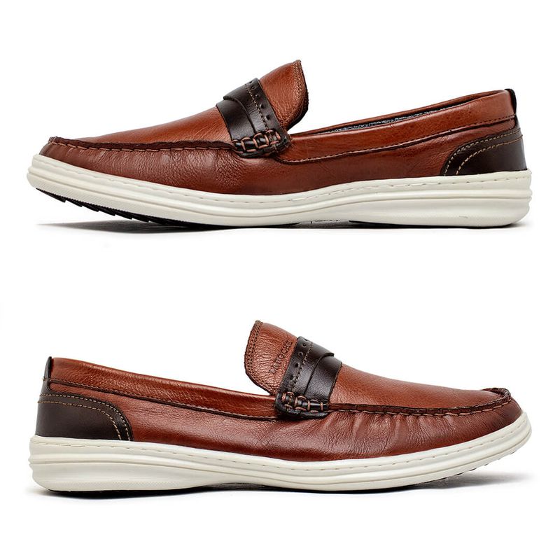 Mocassim Masculino Laroche Ferrara em Couro - Brown | Calçados Laroche