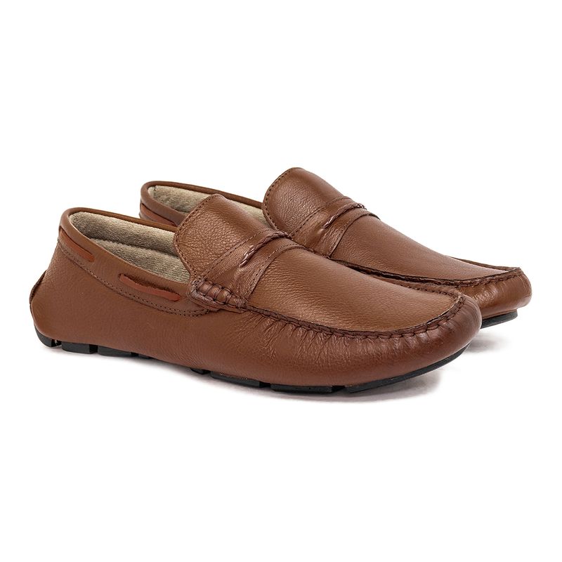 Mocassim Masculino Laroche Genova em Couro - Marrom