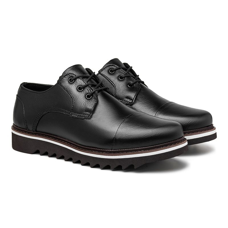 Sapato Casual Laroche Java Em Couro Legitimo - Preto E L
