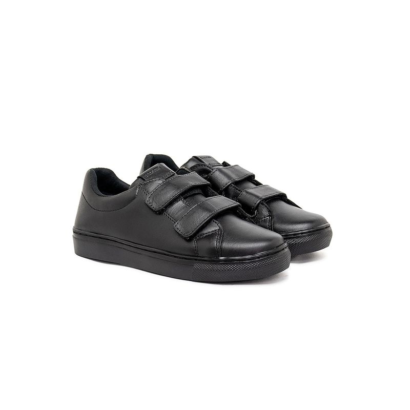 Sapatenis Stratus Infantil em Couro - Preto
