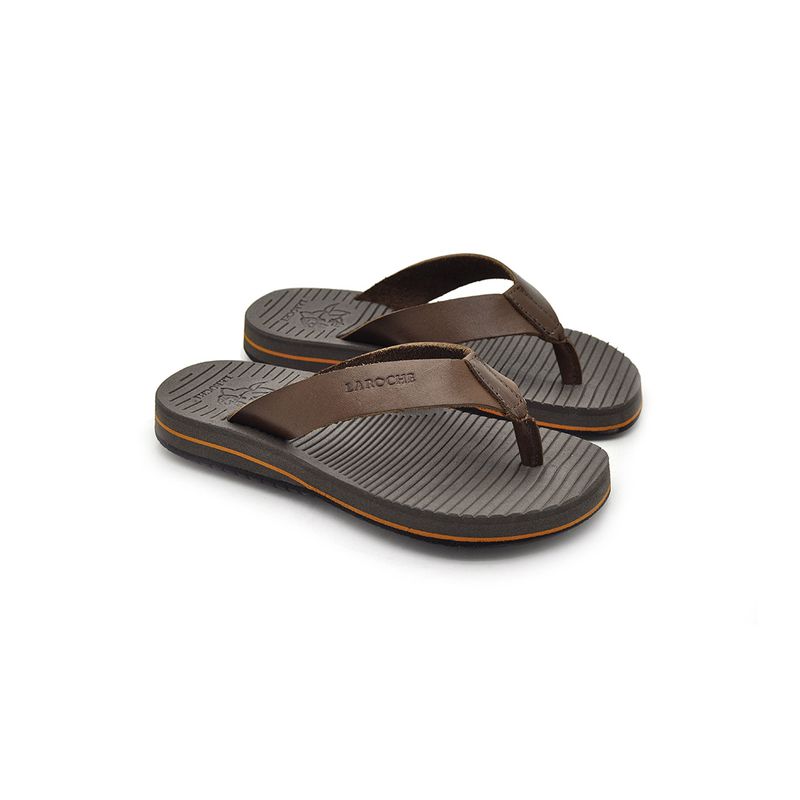 Chinelo Infantil Toledo em Couro - Mel