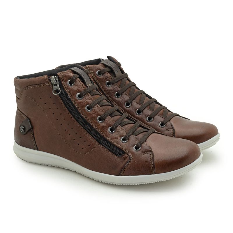 Sapatenis Caym em Couro - Brown