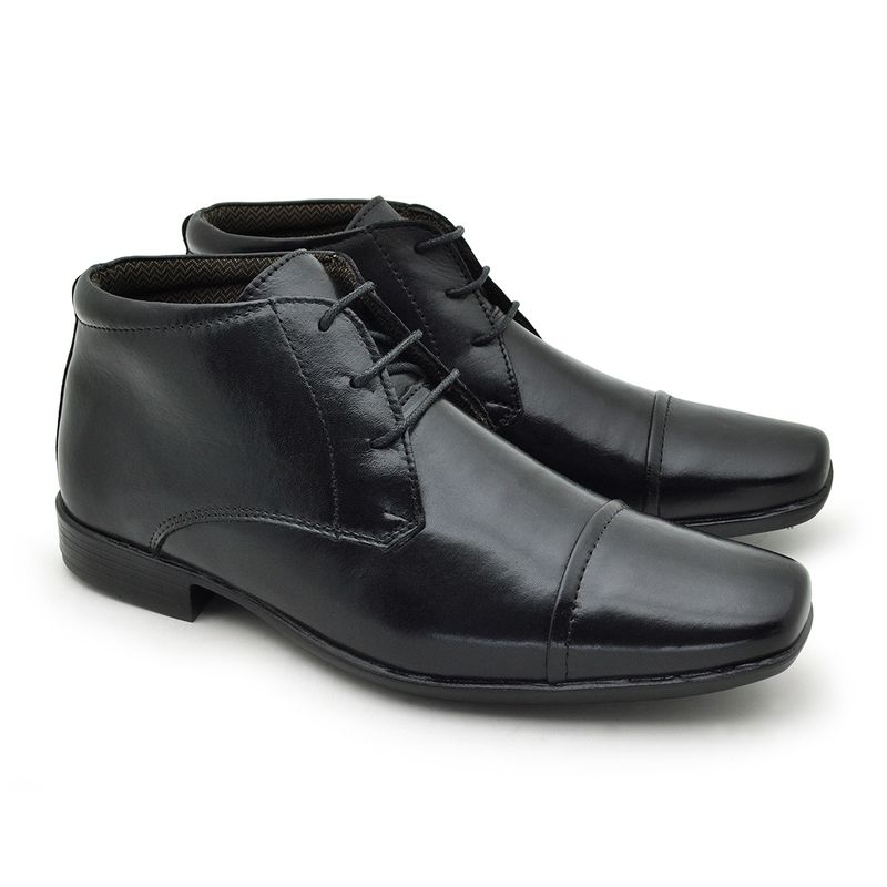 Sapato Social Fortaleza Couro - Preto 
