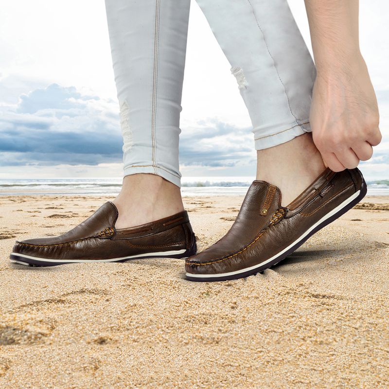 Mocassim Paraty Masculino de Couro - Chocolate | Calçados Laroche