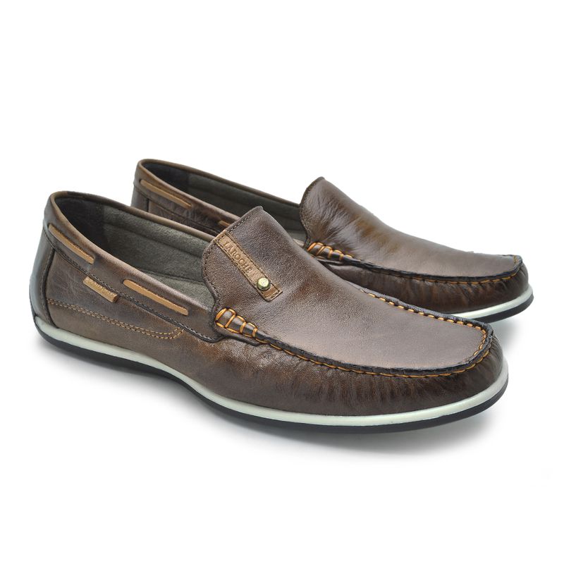 Mocassim Paraty de Couro - Chocolate