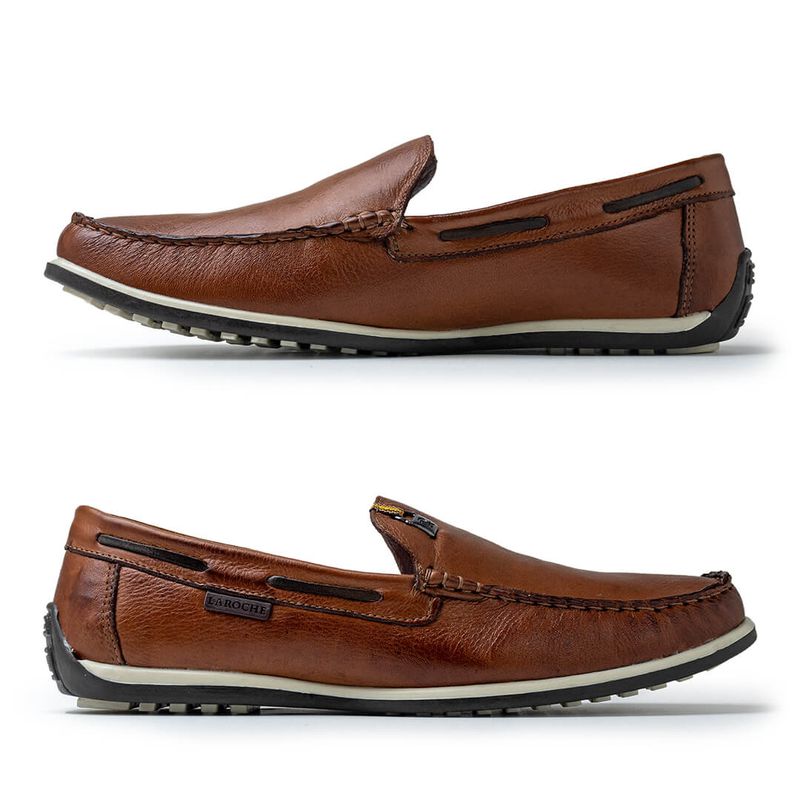 Mocassim Paraty Masculino de Couro - Brown | Calçados Laroche