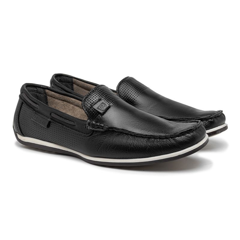 Mocassim Masculino Laroche Paraty em Couro - Preto