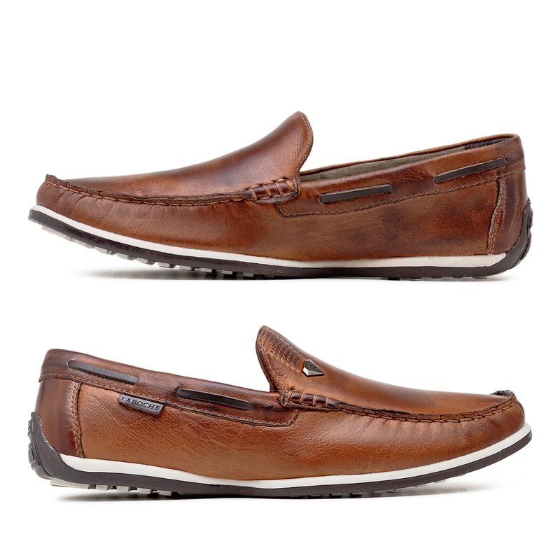 Mocassim Masculino Laroche Paraty em Couro - Brown | Calçados Laroche