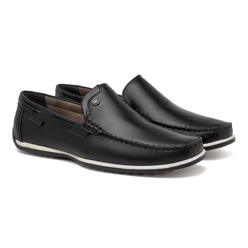 Mocassim Masculino Laroche Paraty em Couro - Preto E L