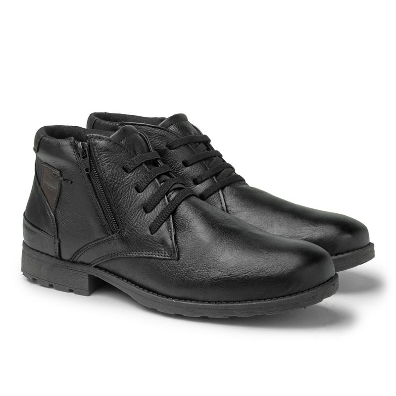 Bota Saara em Couro - Preto