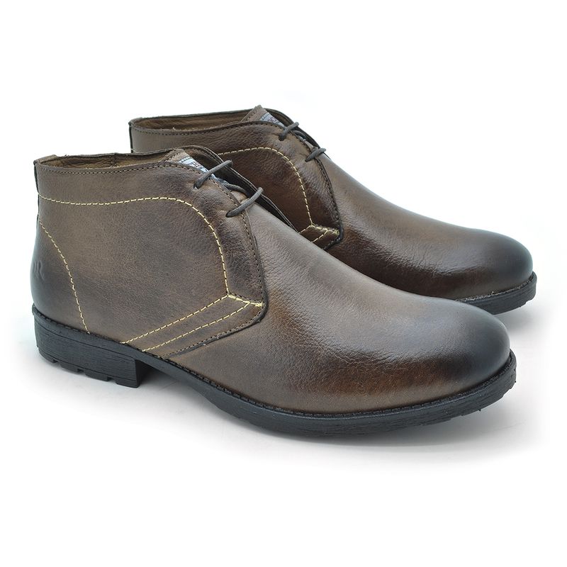 Bota Saara em Couro - Chocolate