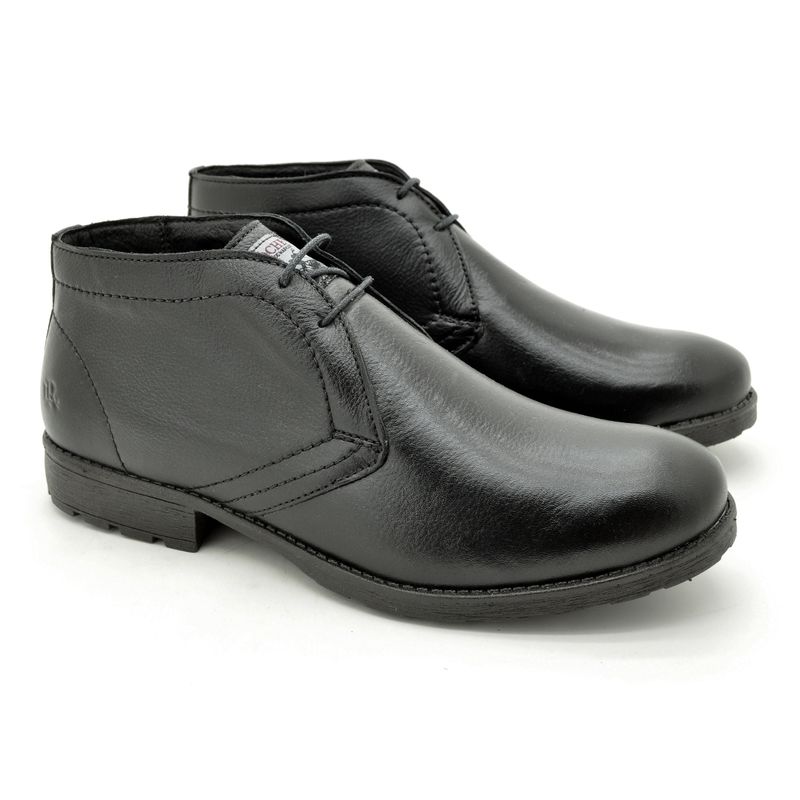 Bota Saara em Couro - Preto