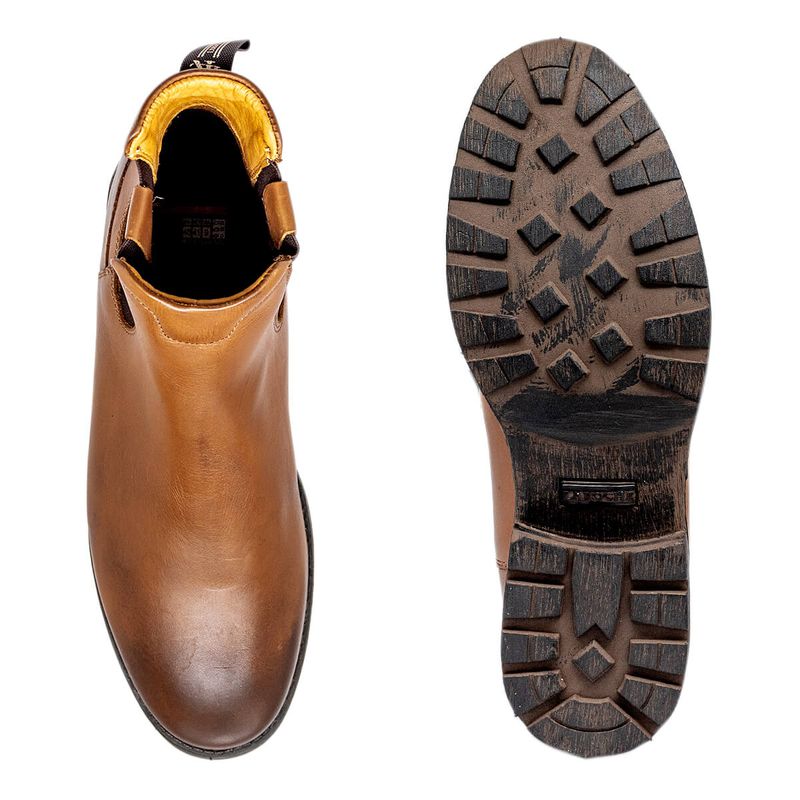 Chelseaギャラガー Bota Chelsea Masculina Laroche Saara em Couro - Whisky | Calçados