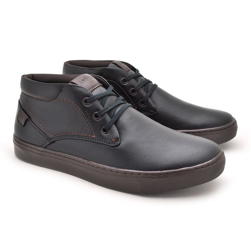 Sapatenis Stratus Masculino em Couro Preto
