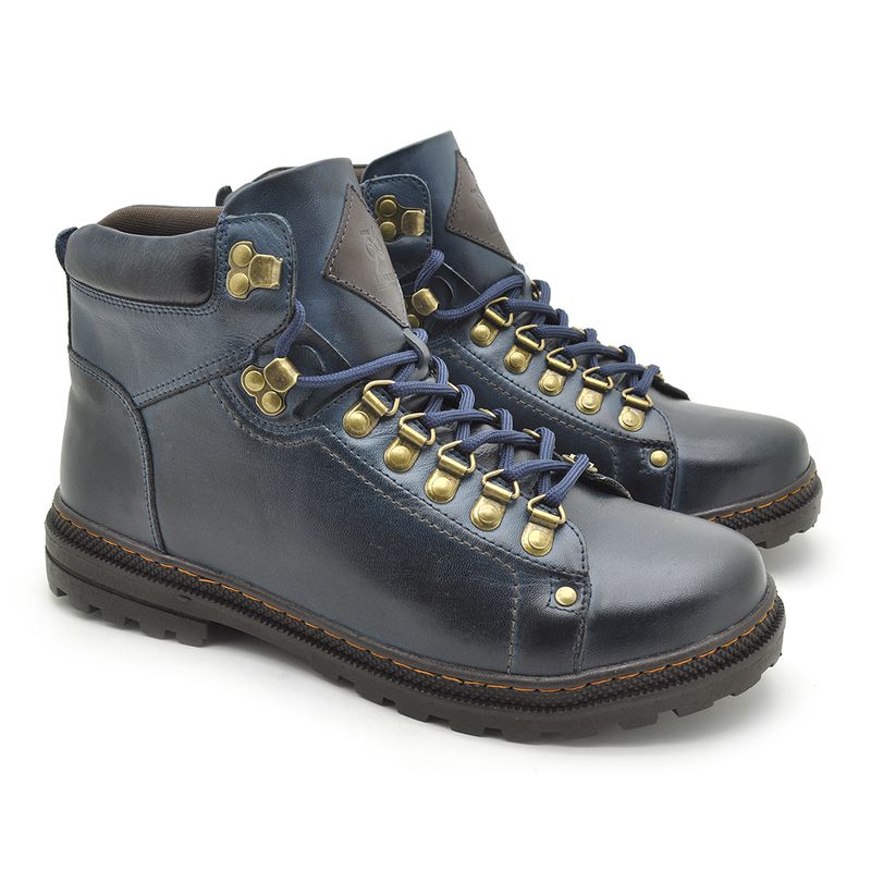 Bota Vacanza em Couro - Marinho