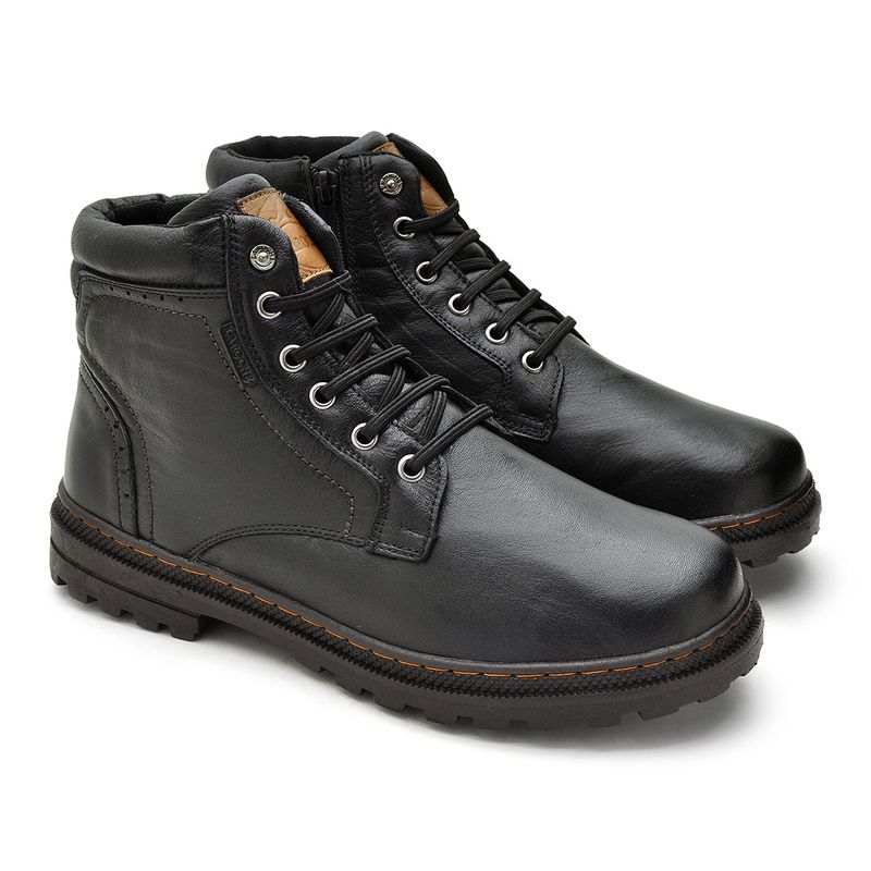 Bota Vacanza em Couro - Preto
