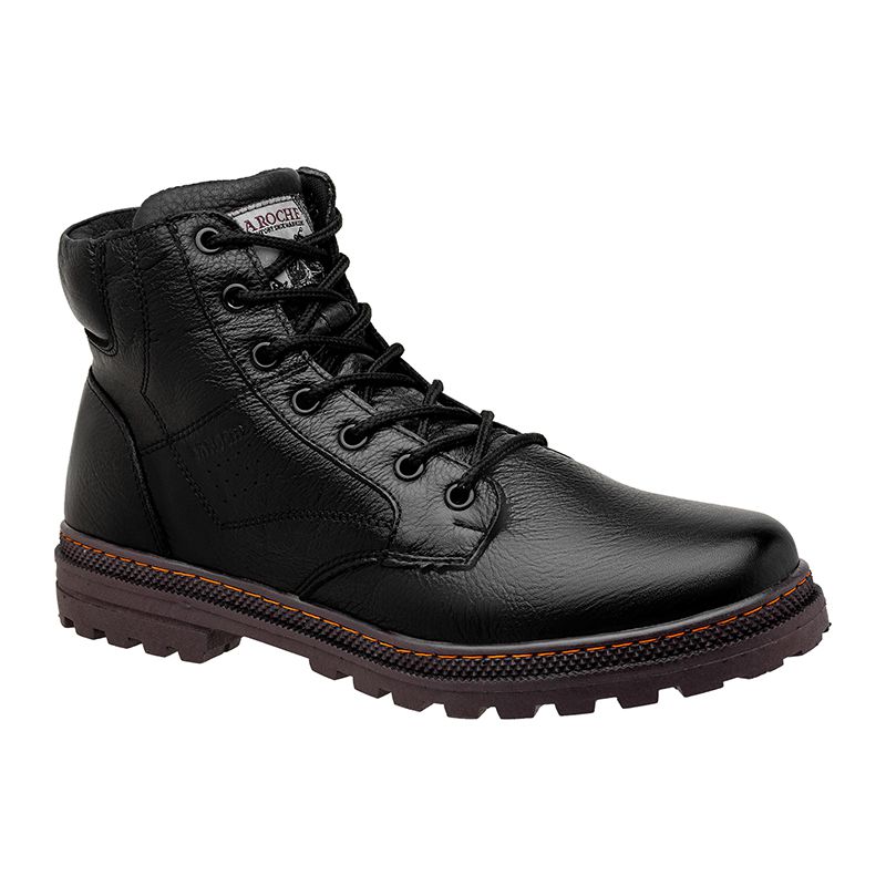 Bota Coturno Masculino Laroche Vacanza em Couro - Preto