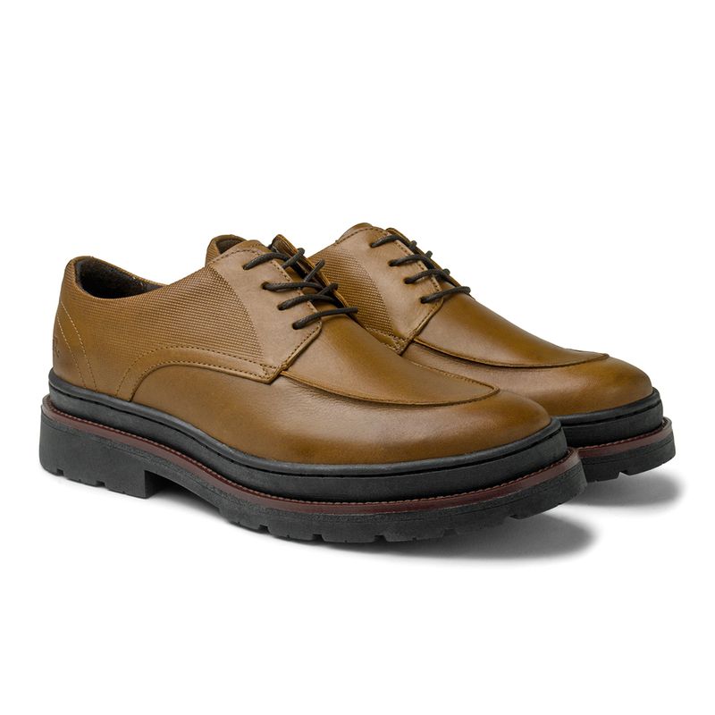 Sapato Casual Masculino Londres em Couro - Whisky