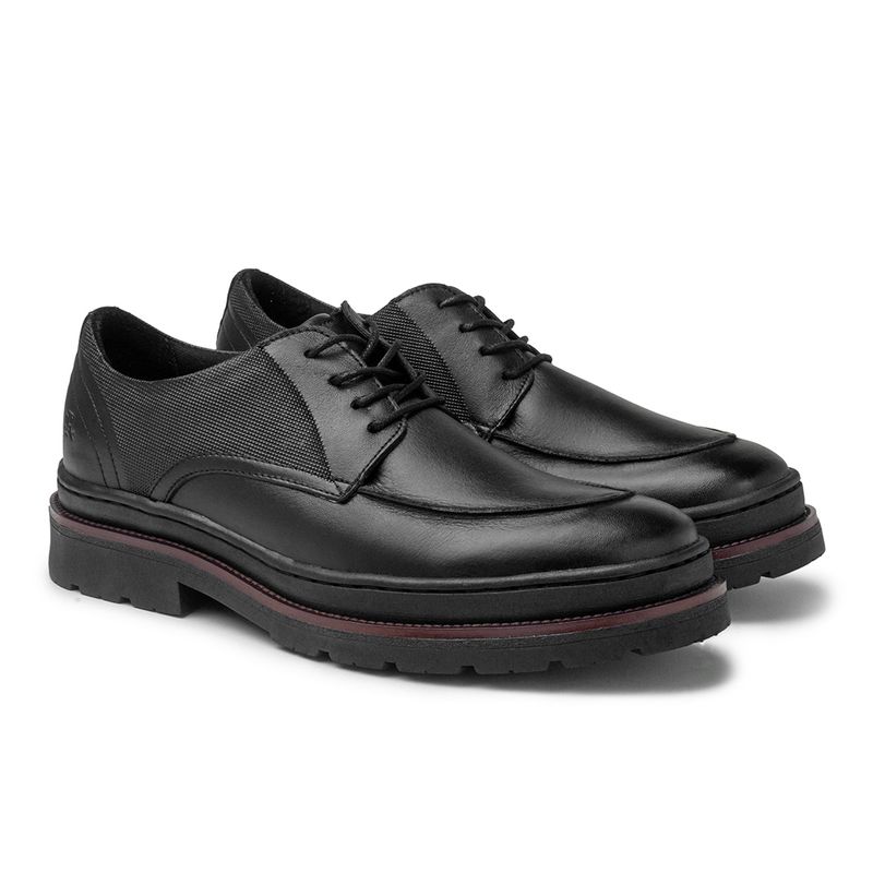 Sapato Casual Masculino Londres em Couro - Preto