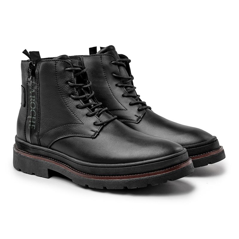 Bota Masculina Londres em Couro Legitimo - Preto
