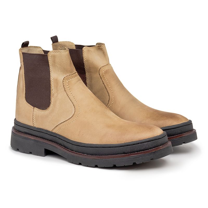 Bota Chelsea Laroche Londres em Couro - Areia E L