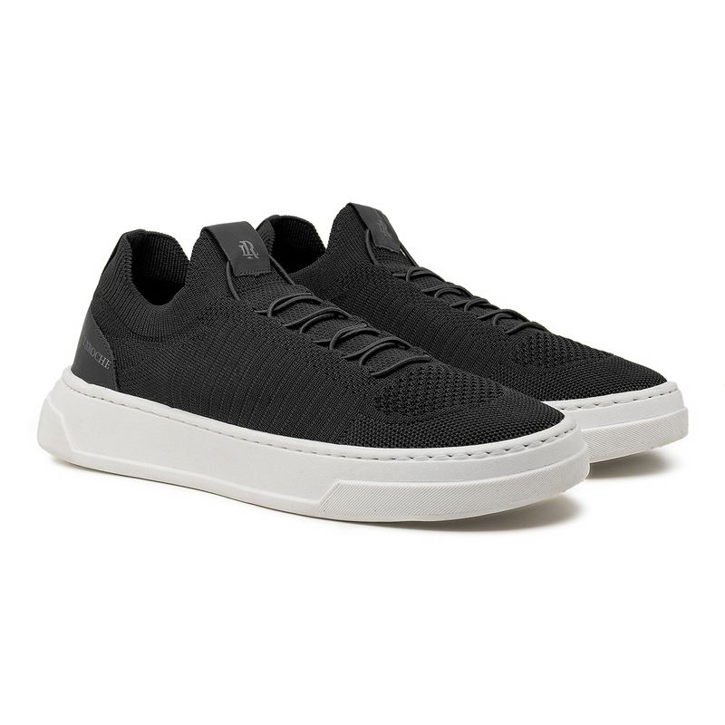 Tenis Casual Laroche Miami em Knit - Preto