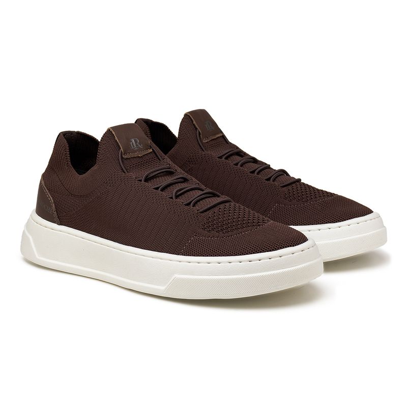 Tenis Casual Laroche Miami em Knit - Café