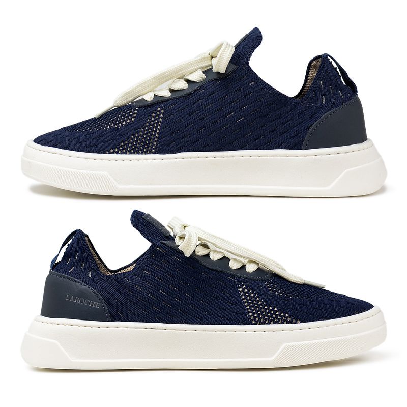Tenis Casual Laroche Miami em Knit - Azul Marinho | Calçados Laroche