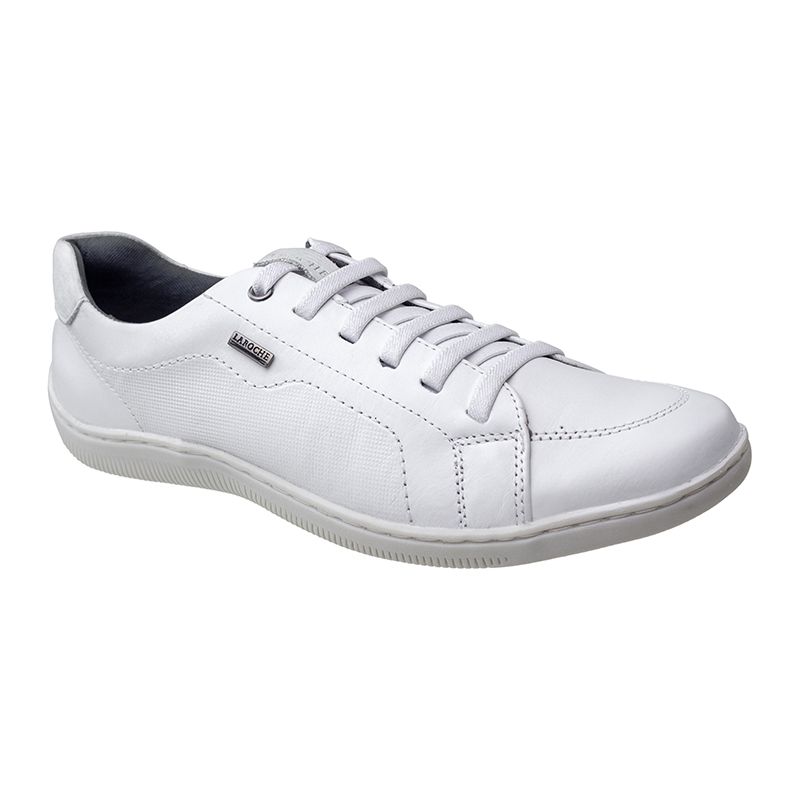 Sapatenis Laroche Caym em Couro - Off White E L