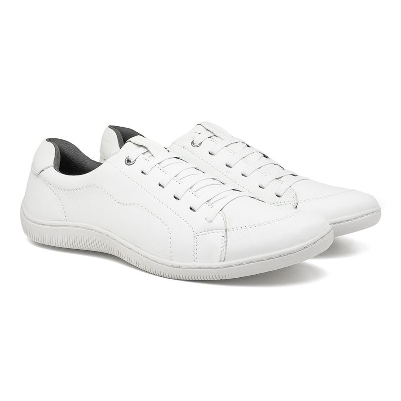 Sapatenis Laroche Caym em Couro - Off White E L
