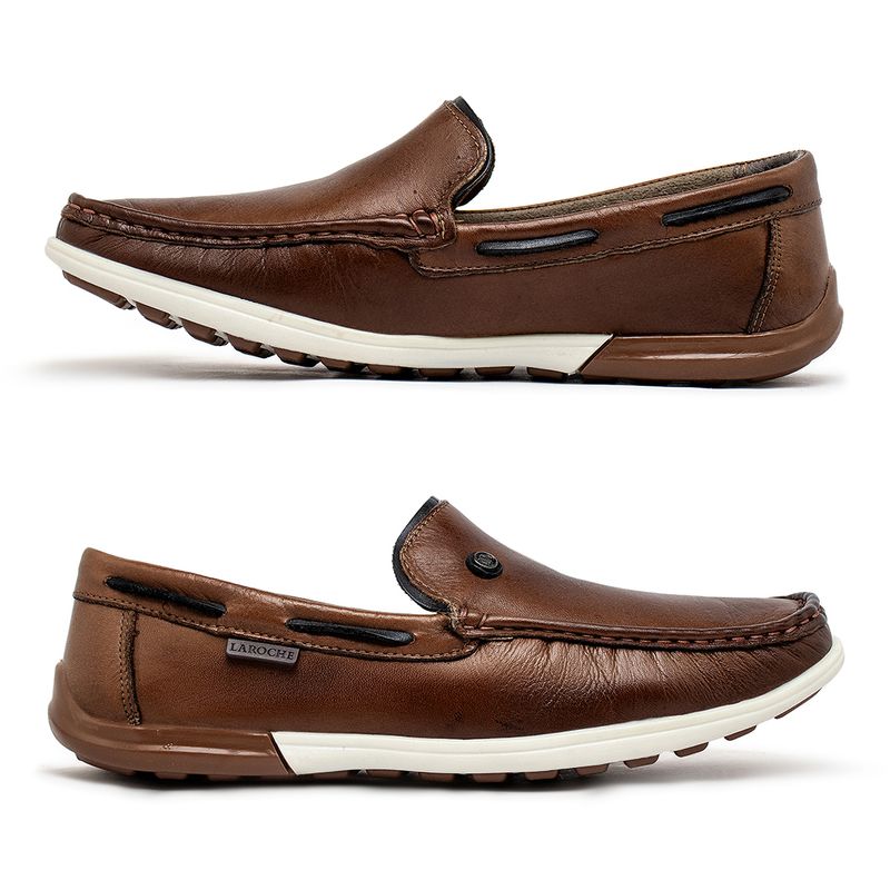 Mocassim Masculino Laroche Niteroi em Couro - Chocolate | Calçados