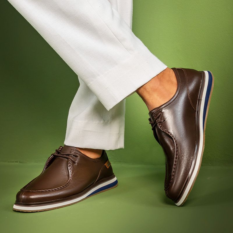 【GRANCY】l Plate Leather Shoes Mocassim Dockside Oasis em Couro - Café | Calçados Laroche