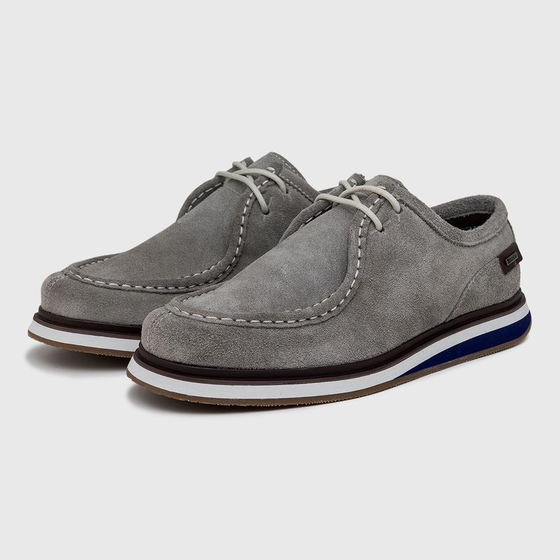 Mocassim Dockside Oasis em Camurça - Cinza | Calçados Laroche