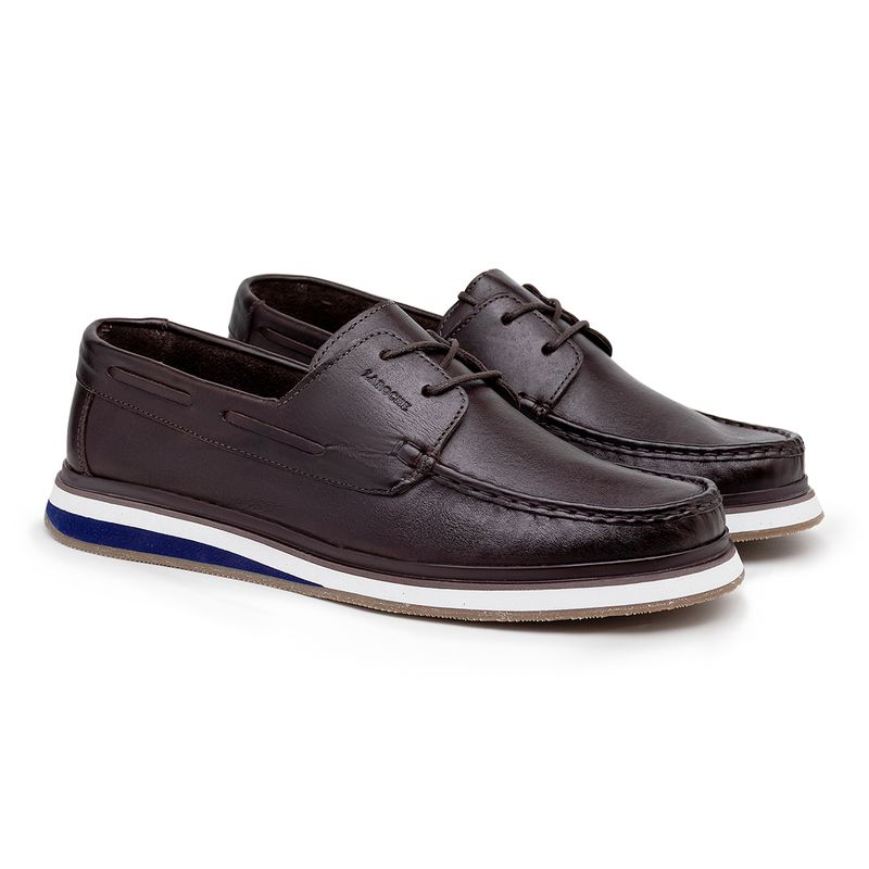 Mocassim Docksider Masculino Laroche Oasis em Couro - Café