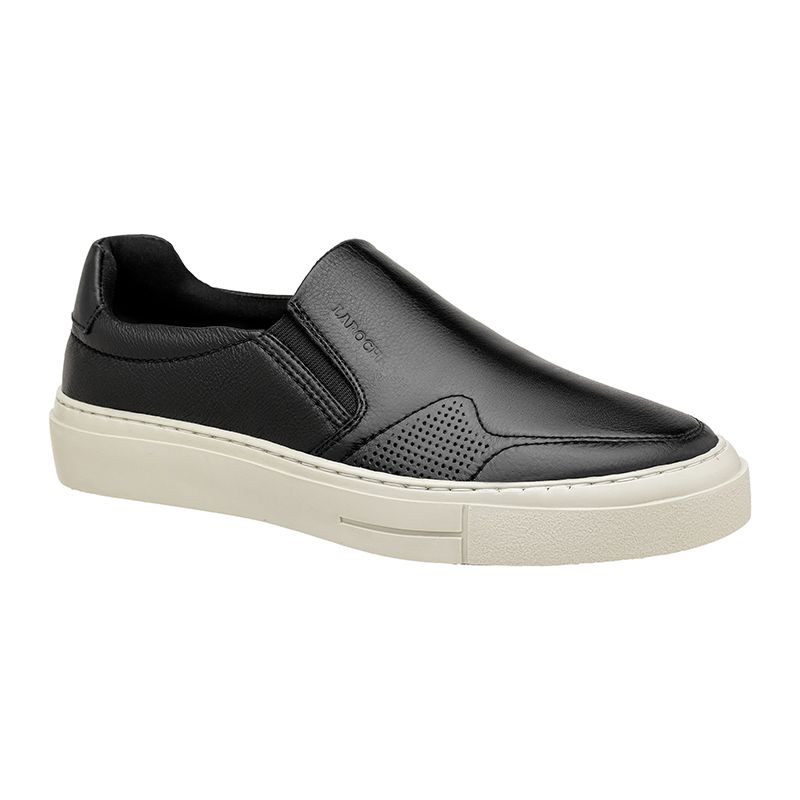 Slip On Casual Laroche Seul em Couro - Preto