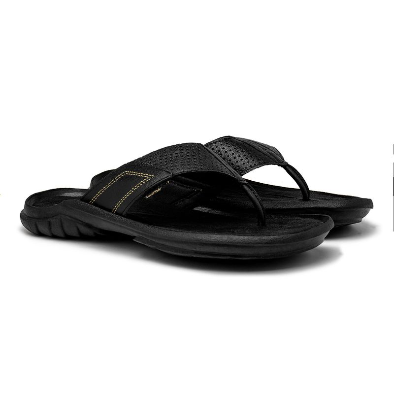 Chinelo Masculino Street em Couro - Preto E L
