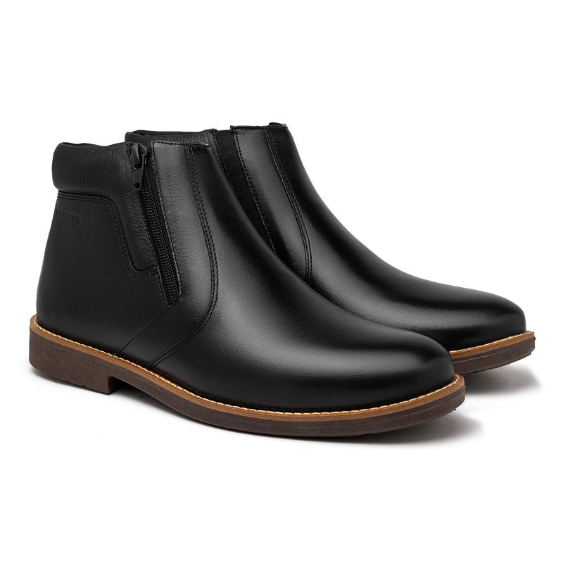 Bota Chealsea Laroche Tenesse em Couro - Preto