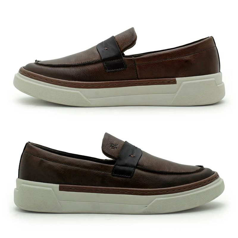 Slip On Loafer Masculino Titanium em Couro - Chocolate | Calçados
