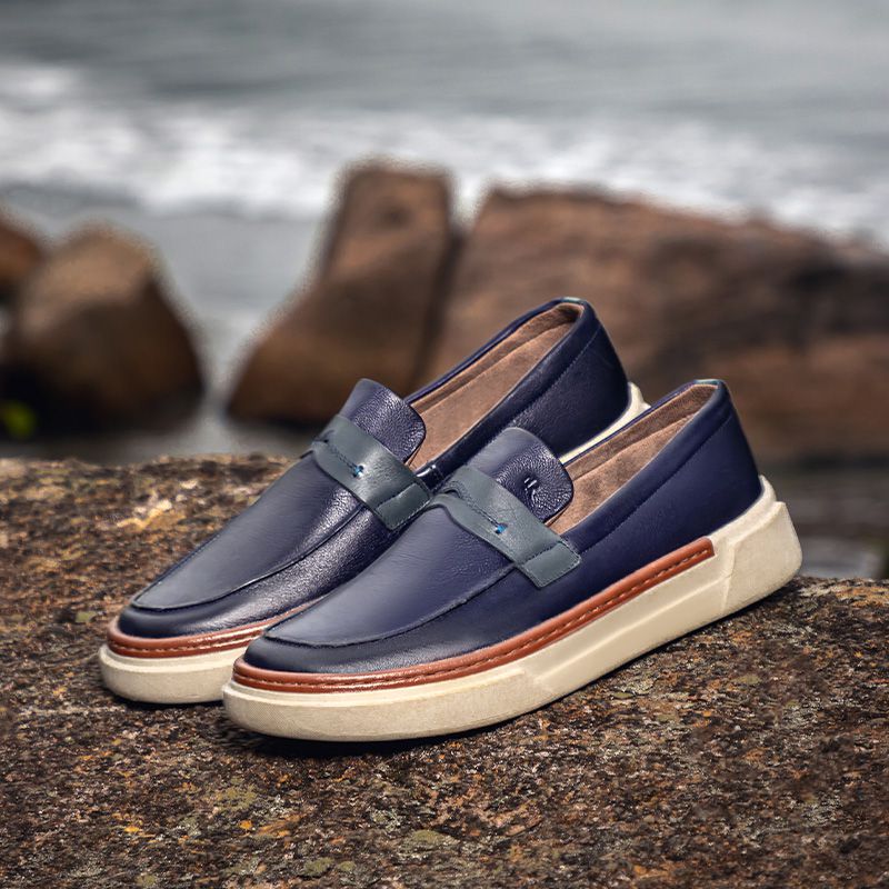 6（ROKU）＜OE＞SLIPON LOAFER/シューズ Slip On Loafer Masculino Titanium em Couro - Royal | Calçados Laroche