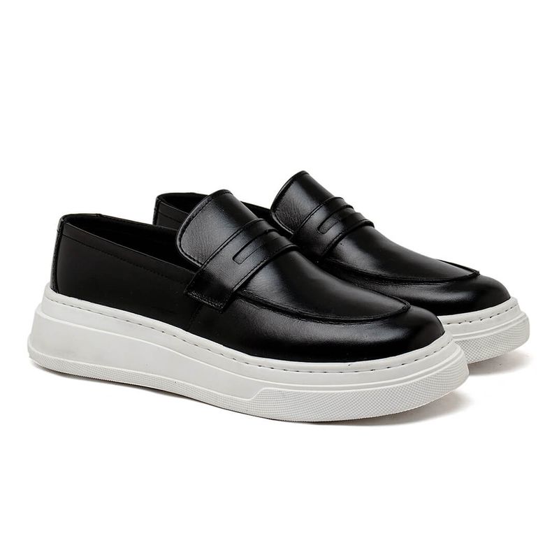 Slip On Loafer Masculino Laroche Toquio em Couro - Preto