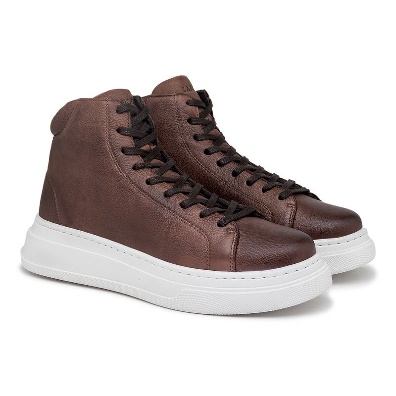 Sapatenis Casual Laroche Toquio em Couro - Chocolate