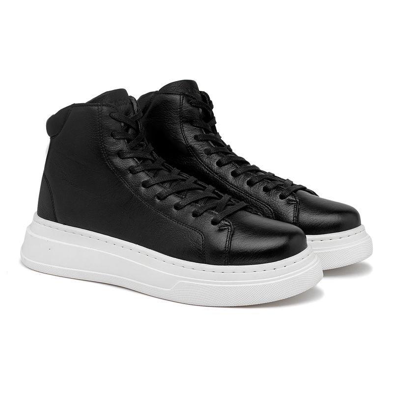 Sapatenis Casual Laroche Toquio em Couro - Preto