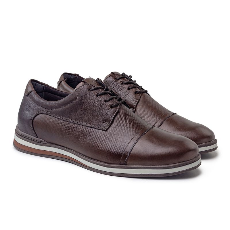 Sapato Casual Torino em Couro - Café